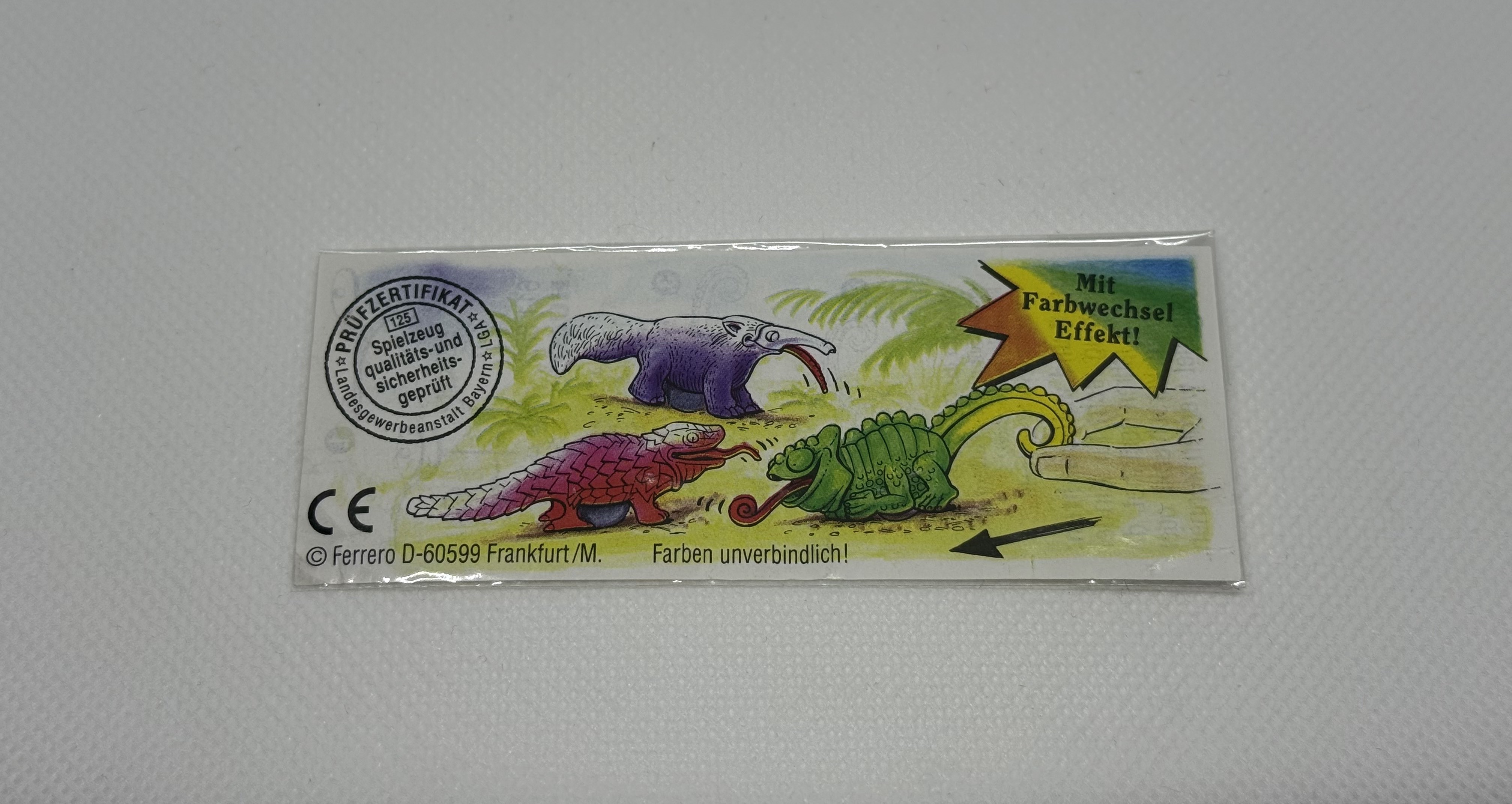 Oso hormiguero, camaleón y lagarto - Cartina